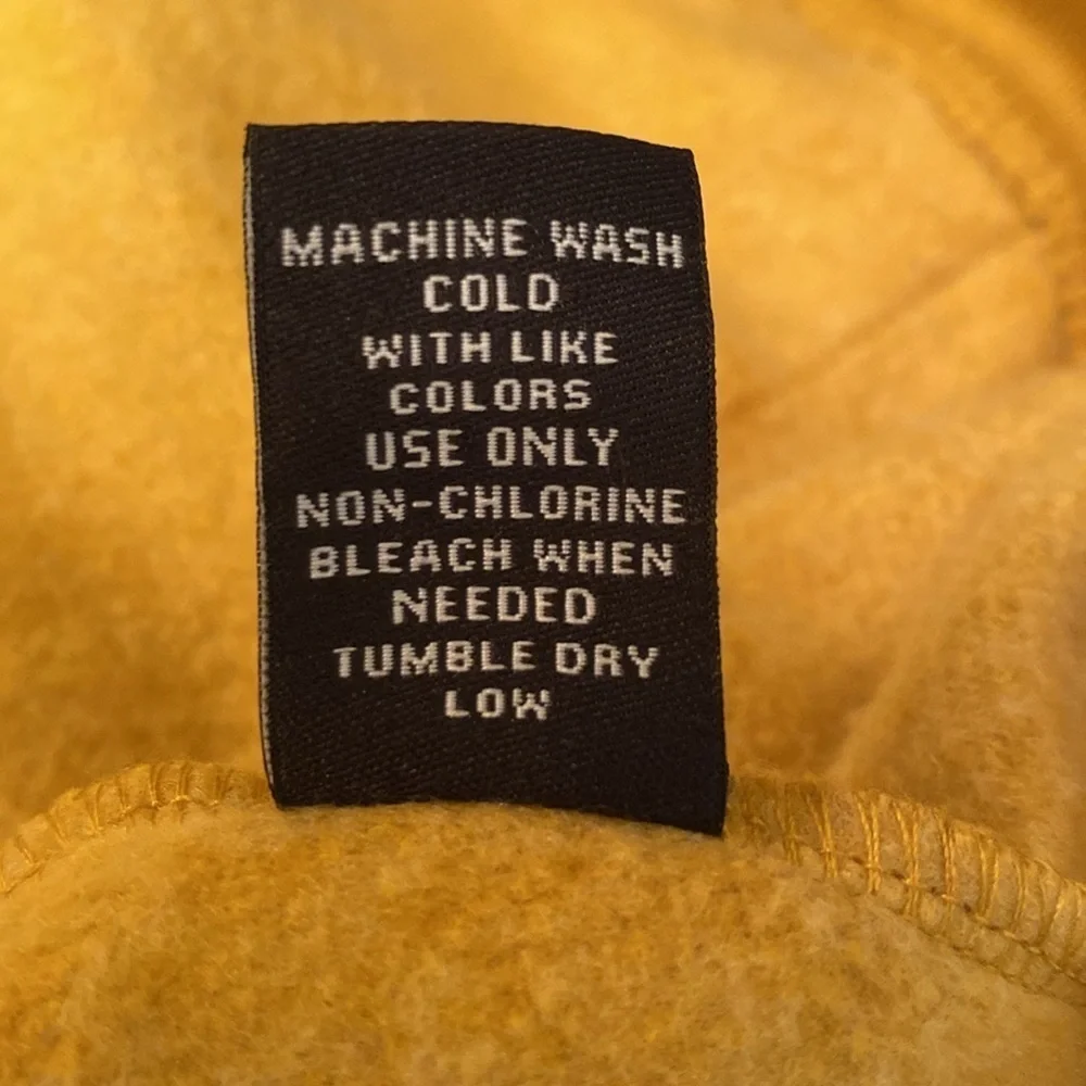 Blind Rooster Tiger Wraparound Graphic Sweatshirt Hoodie Mustard Yellow LARGE - Picture 6 of 7